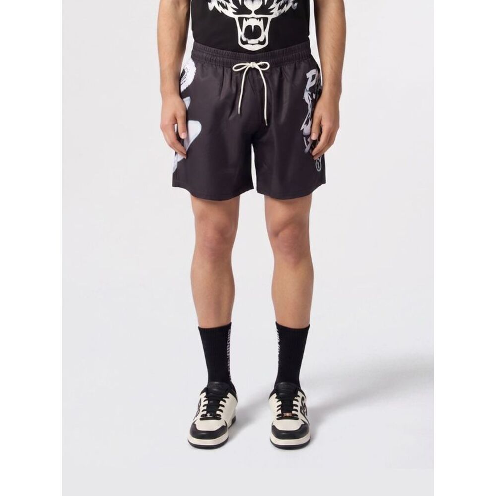Plein Sport Men Stretch Technical Fabric Jogging Shorts Plein Sport